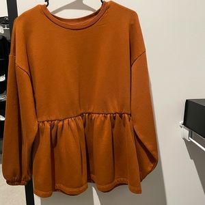 Zara peplum sweatshirt